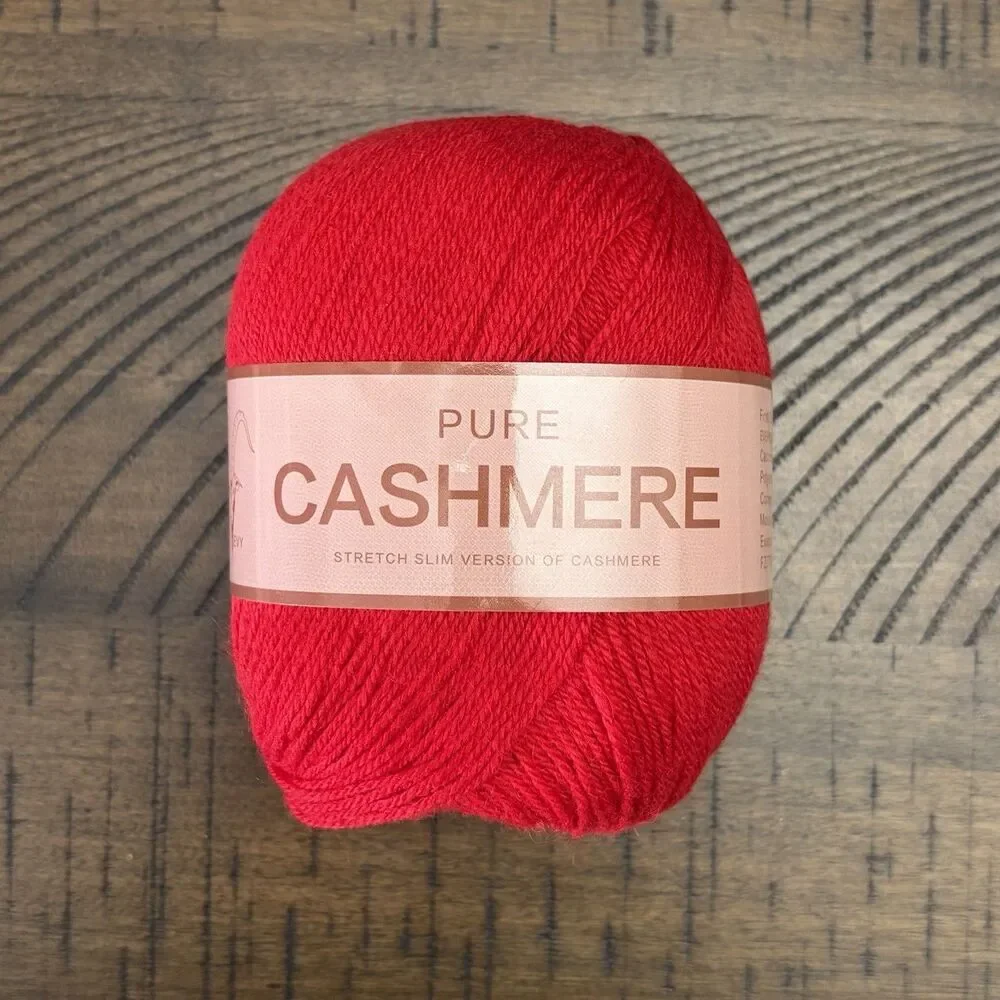 Sophie Scarf Bright Red Cashmere Gift Ready Neck Warmer Handknit Fashionable
